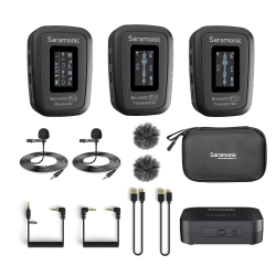 Saramonic Blink500 ProX B2 Mini Dual-Channel Stereo Wireless Microphone with Charging Case, OLED Display& 3.5mm Headphone Output for DSLR, Mirrorless and Video Cameras, Smartphones, Tablets, Computers Saramonic Blink500 ProX B2 Mini Dual-Channel Stereo Wireless Microphone with Charging Case, OLED Display& 3.5mm Headphone Output for DSLR, Mirrorless and Video Cameras, Smartphones, Tablets, Computers